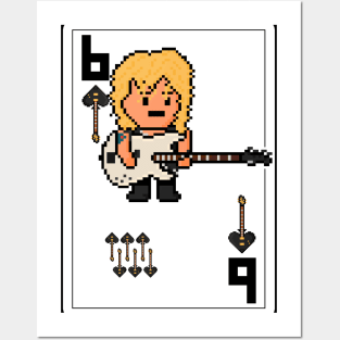 Pixelrockstars Six of Spades Playing Card Posters and Art